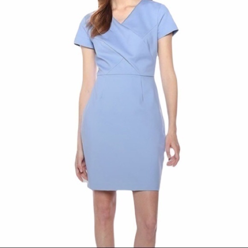 French connection glass stretch blue bodycon dress